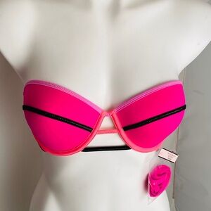 Victoria’s Secret The Flirt Bandeau neon pink 34D